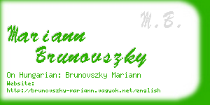 mariann brunovszky business card